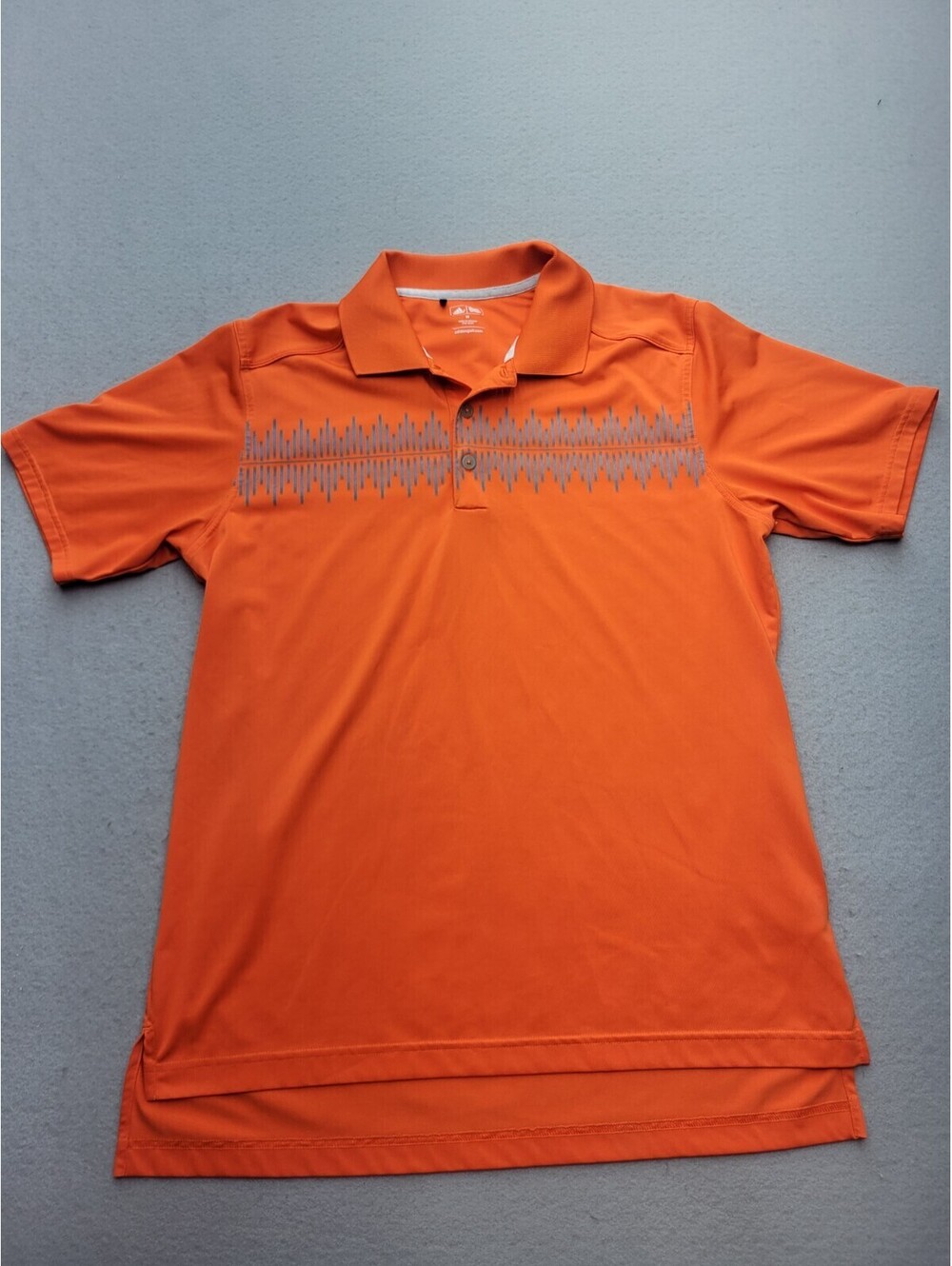 Adidas Men's Polo Medium Orange Golf Polyester Vietnam Performance Athletic
